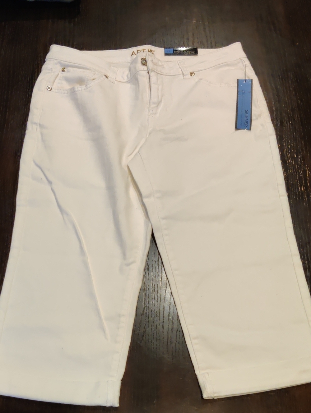 Apt. 9 White Cropped Straight-Leg Jeans
